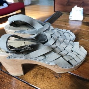 No. 6 Huarache Clog High Heel, size 8